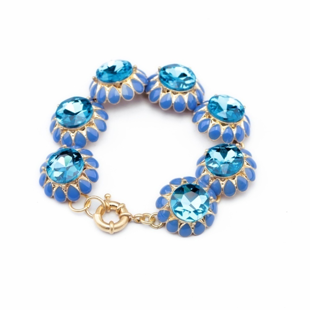 Blue Crystal Statement Bracelet